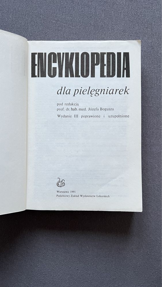 Encyklopedia dla pielegniarek z 1991 r