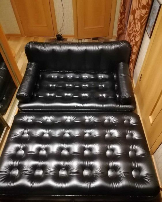 Надувний двоспальний диван, двох спальний розкладний диван, диван