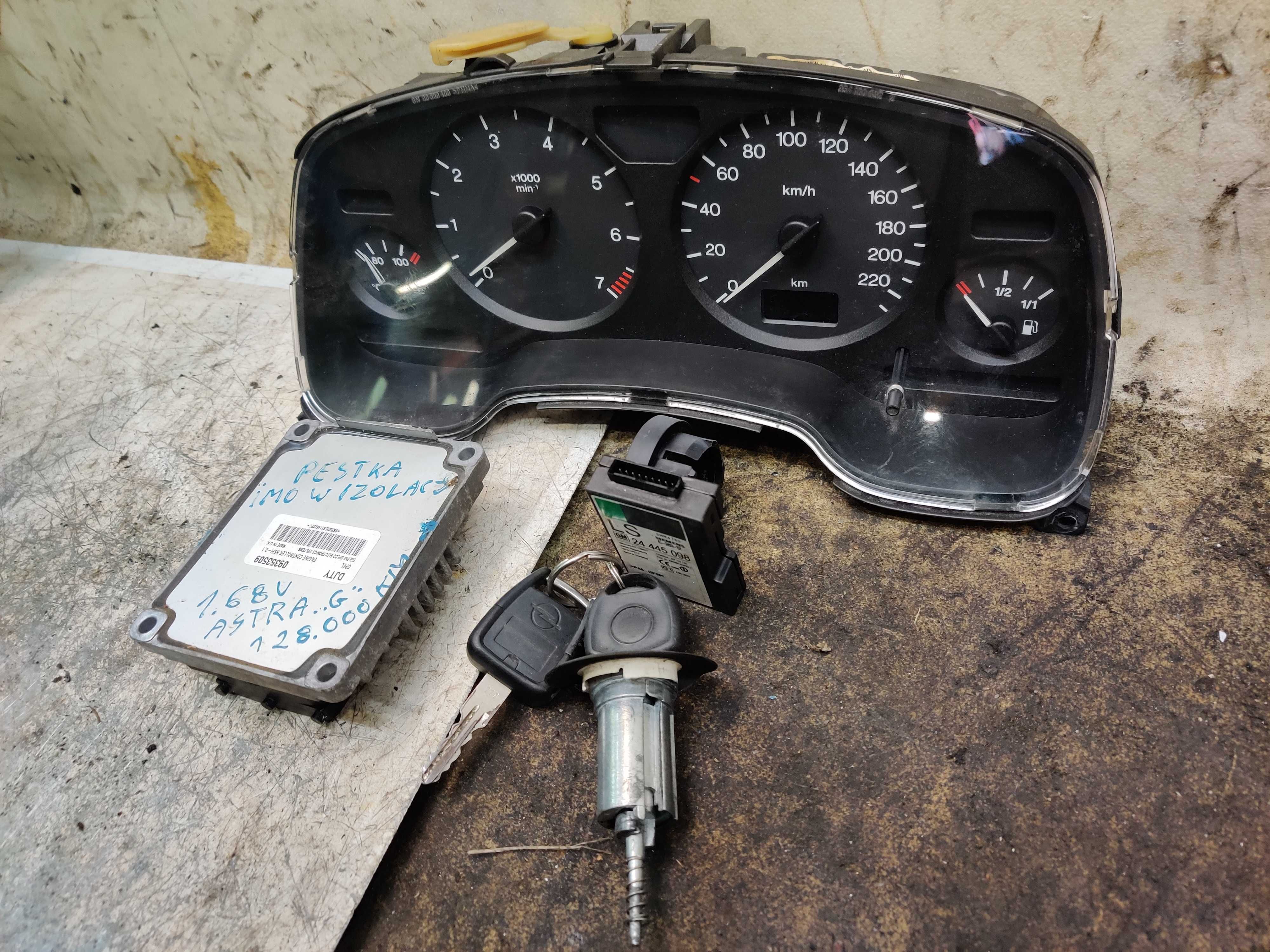 Opel Astra G II 1.6 8V Zestaw Startowy Komputer Licznik Stacyjka Pętla