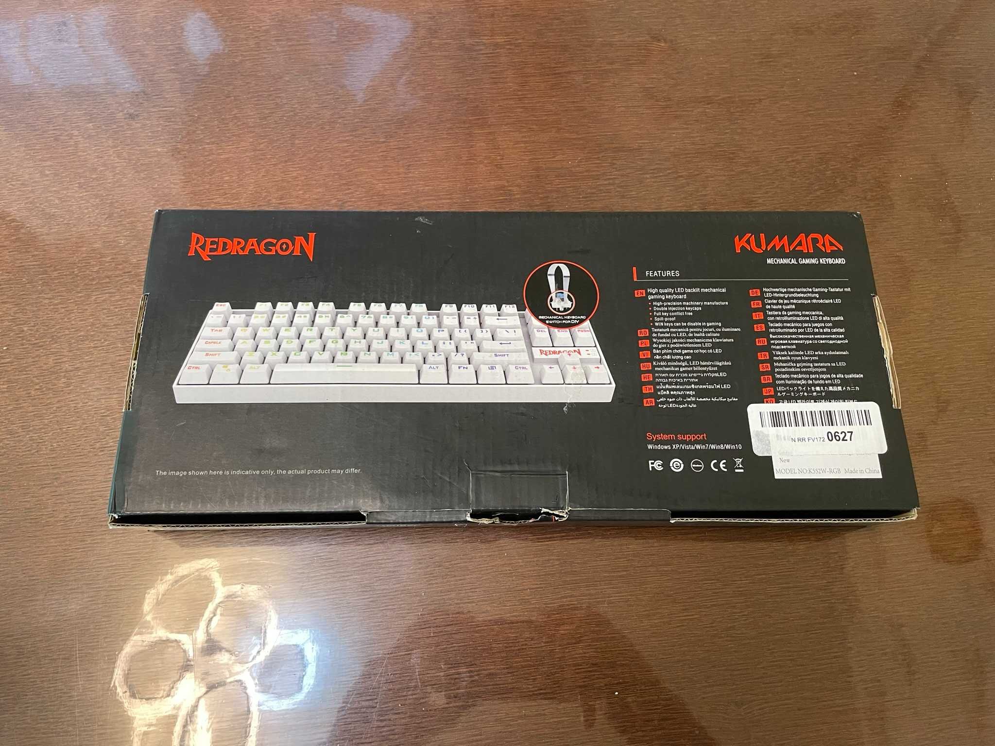 Механическая клавиатура Redragon Kumara K552W RGB 60% Cherry MX Blue