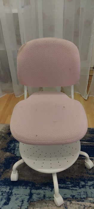 Vimund dziecięce krzesło biurowe, jasnoróżowe