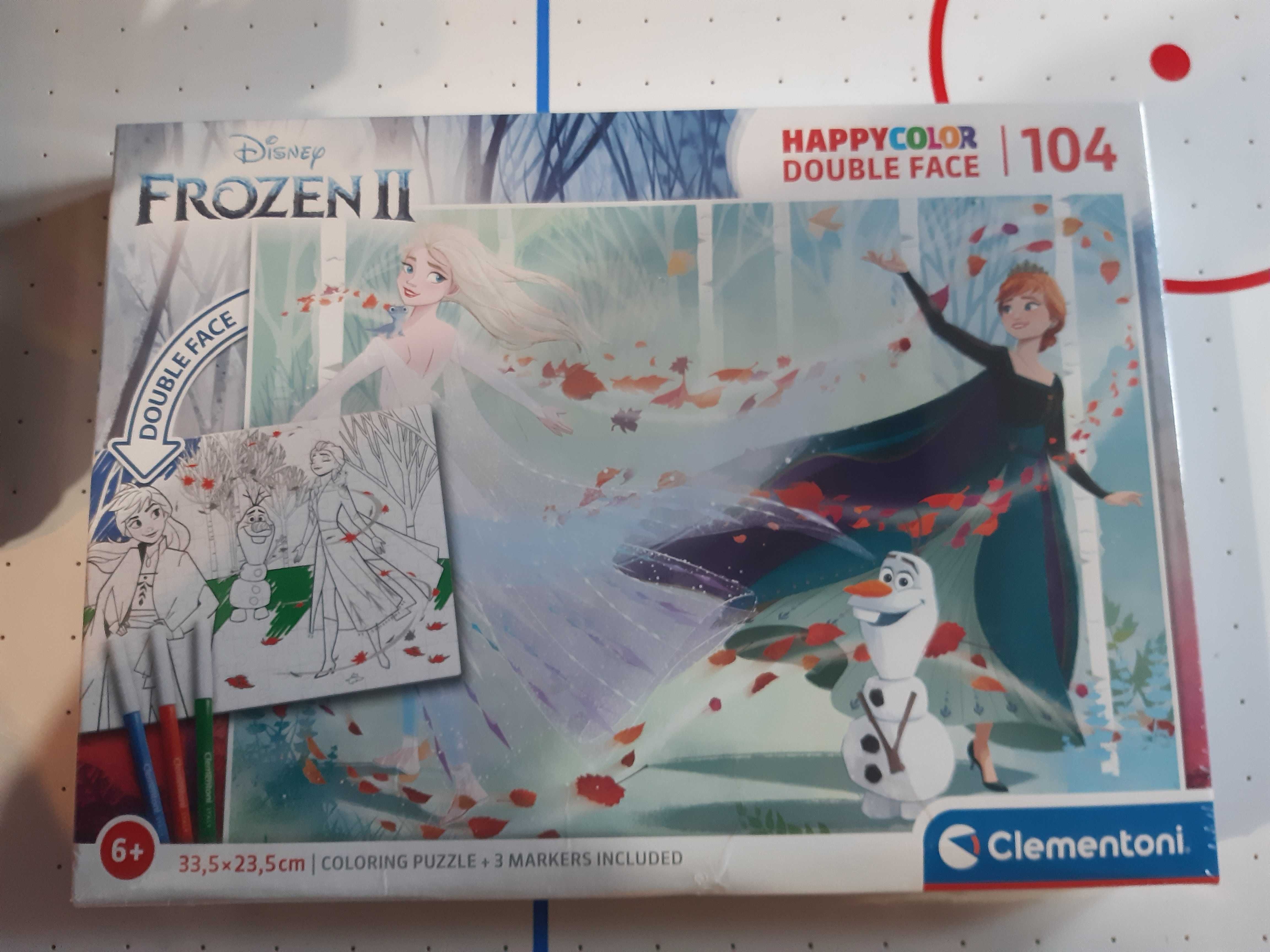 Puzzle Frozen II 104 peças para pintar novo