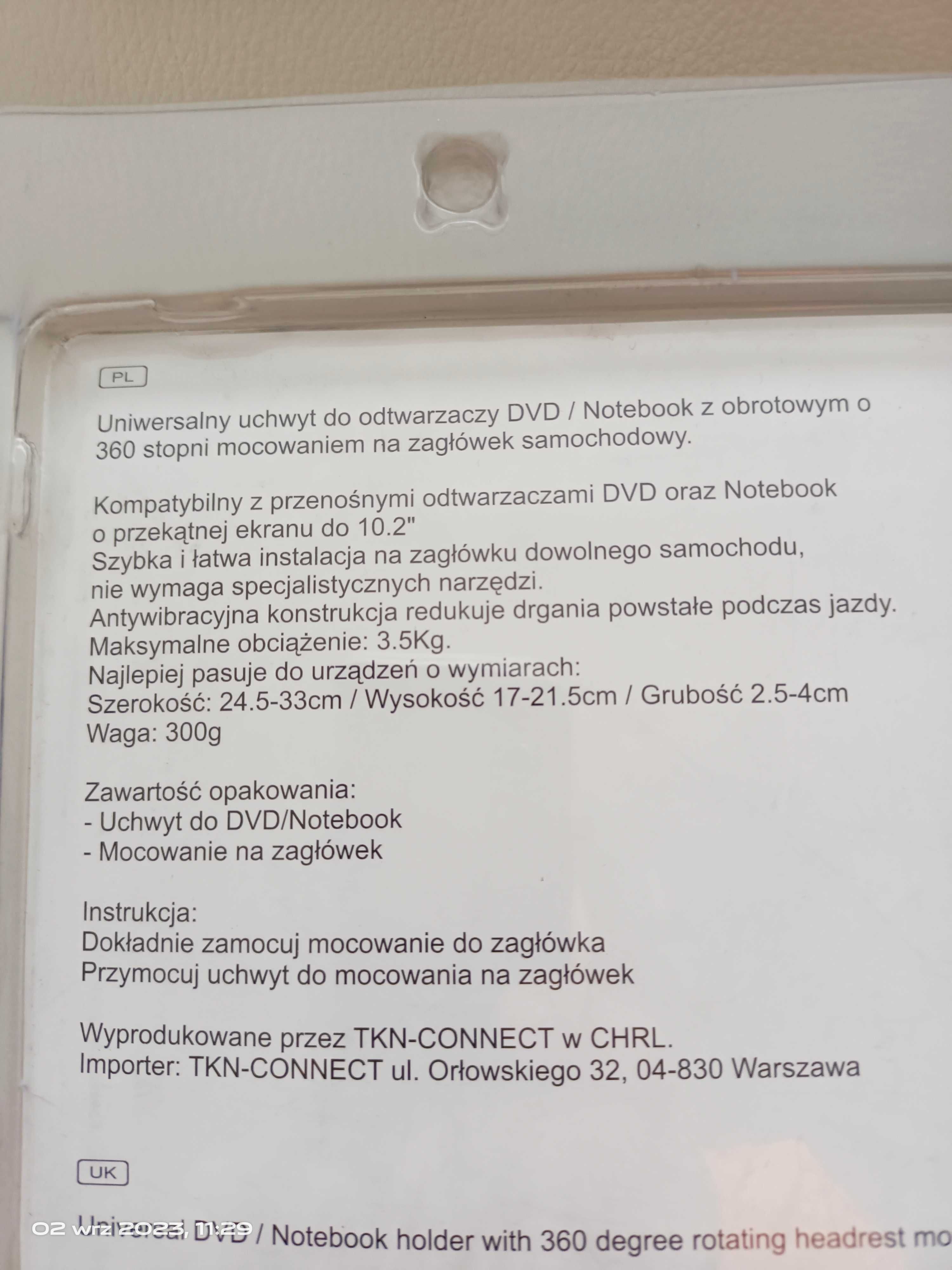 Uchwyt dla tabletów na Zagłówek samochodowy Nowy