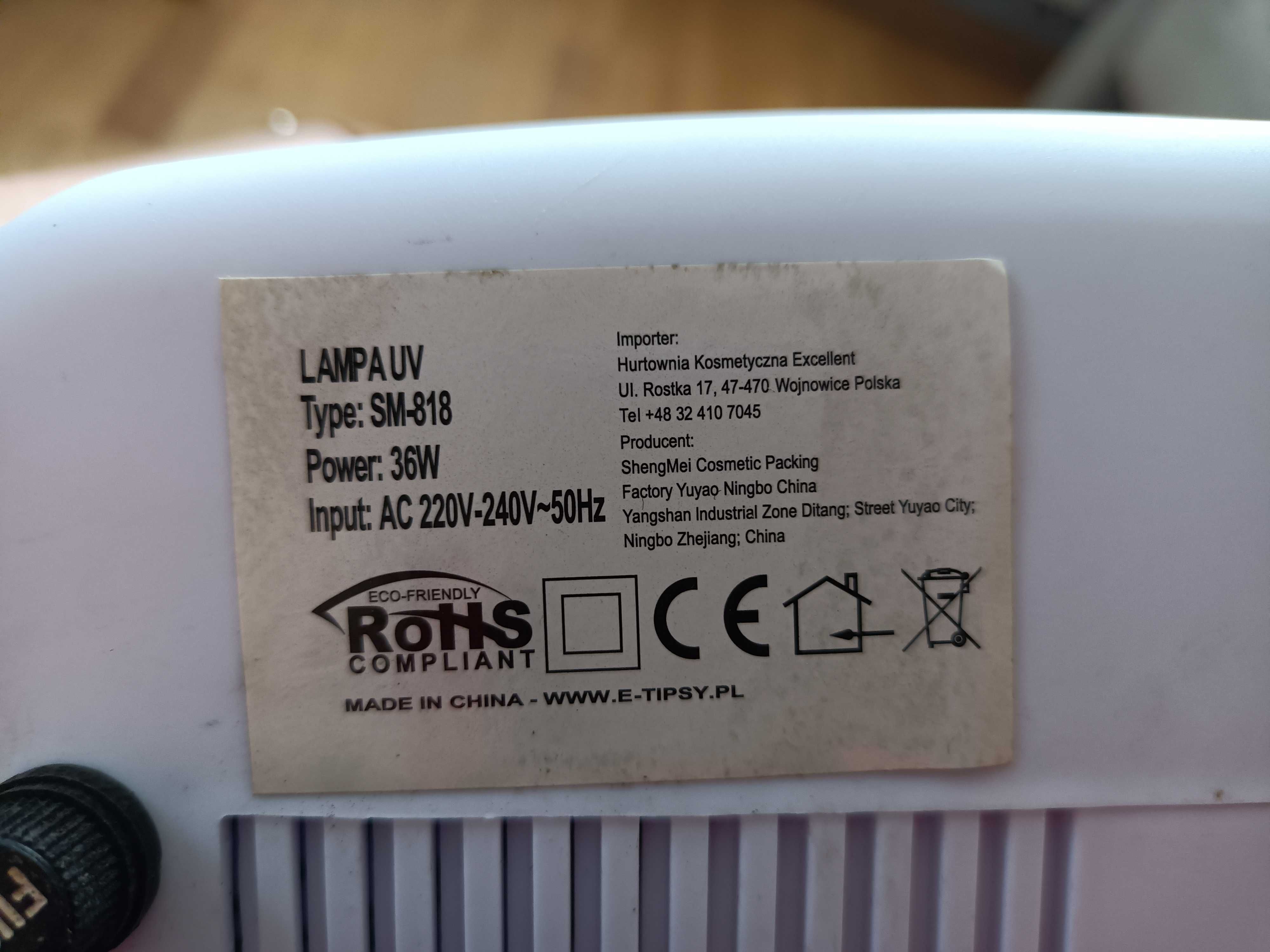 Lampa UV do paznokci 36W