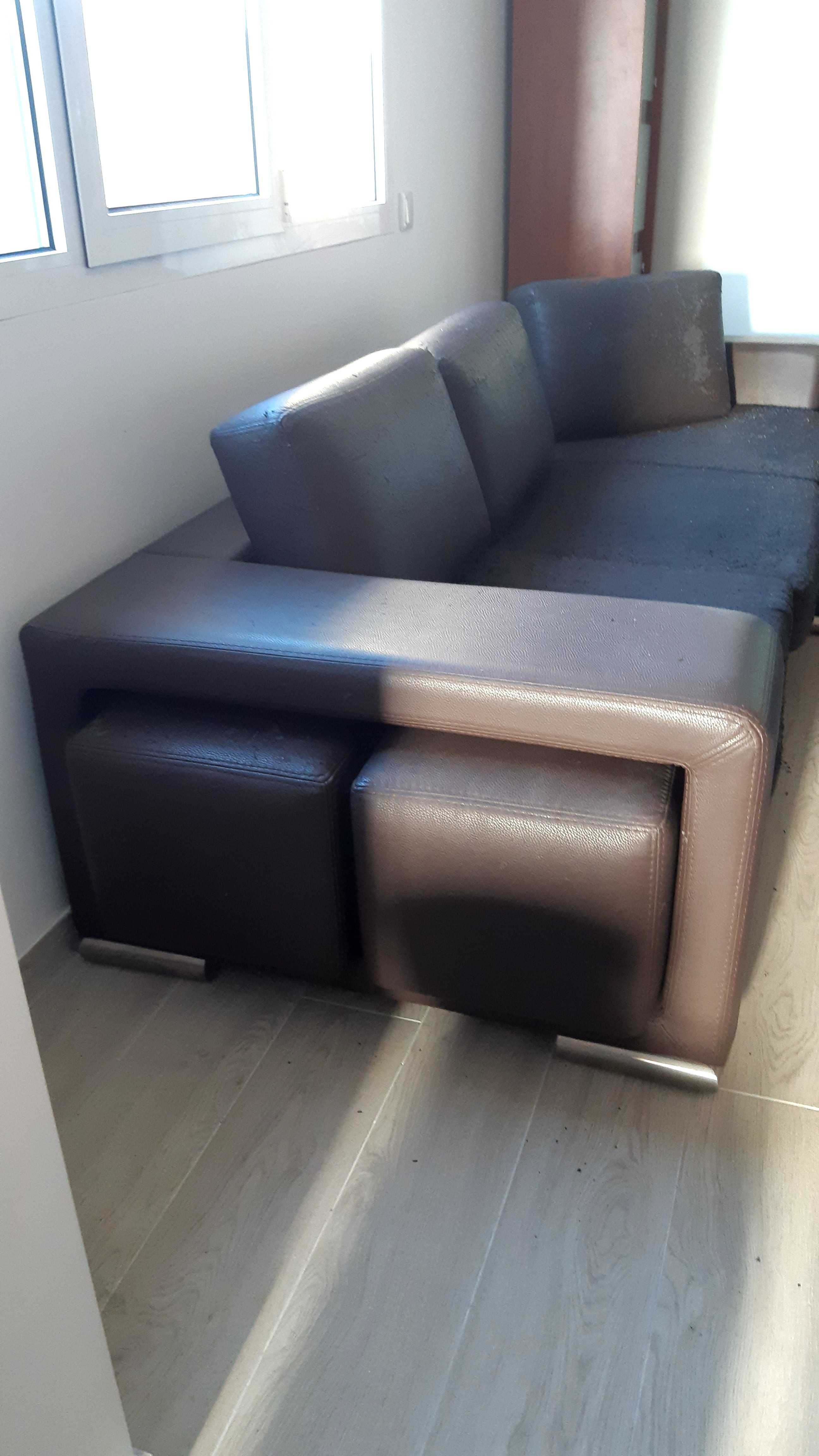 Sofá de canto c/chaise longue