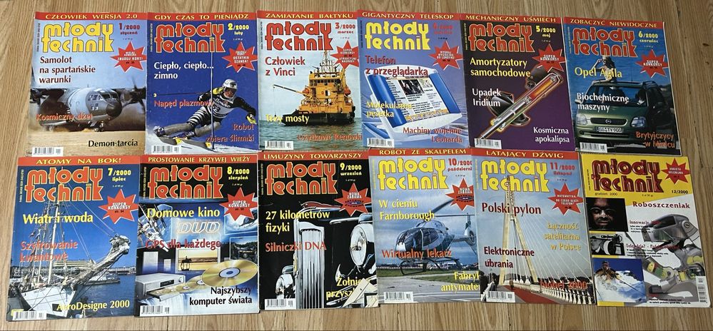 Młody technik, lata: ’99, ’00, ’01, ’02, czasopisma retro (opis)