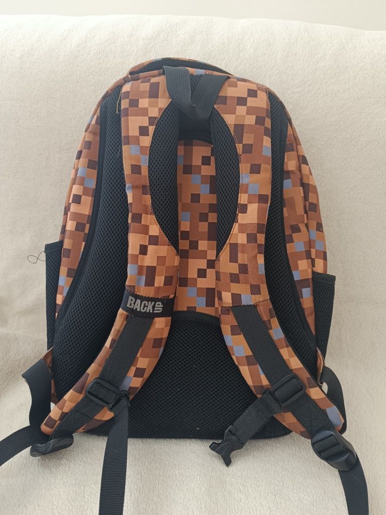 Plecak szkolny BackUp, trzy komory, Minecraft, Pixel