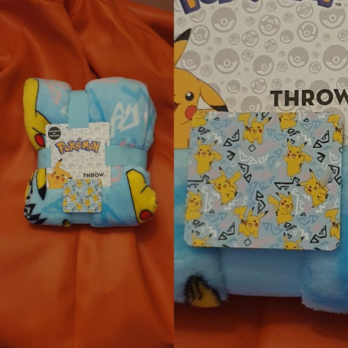 Almofada / Manta polar Pokemon - Bulbasaur Squirtle Pikachu Charmander