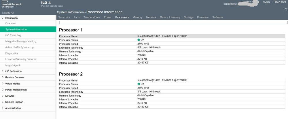 HPe ProLiant DL360p Gen8