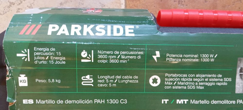 Martelo de demolição Parkside 15 joules