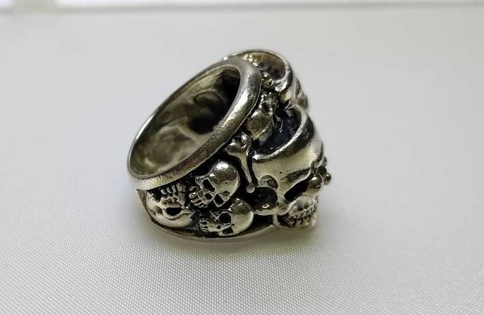 Sygnet srebrny - Czaszki - nr 027 - próba 925