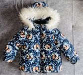 Пуховик на девочку 4-5 лет куртка демисезон/зима