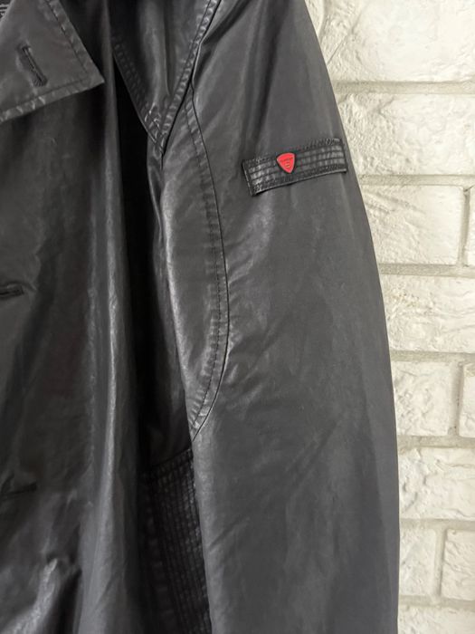 Strellson – płaszcz midi / trencz w stylu militarnym, rozm. M