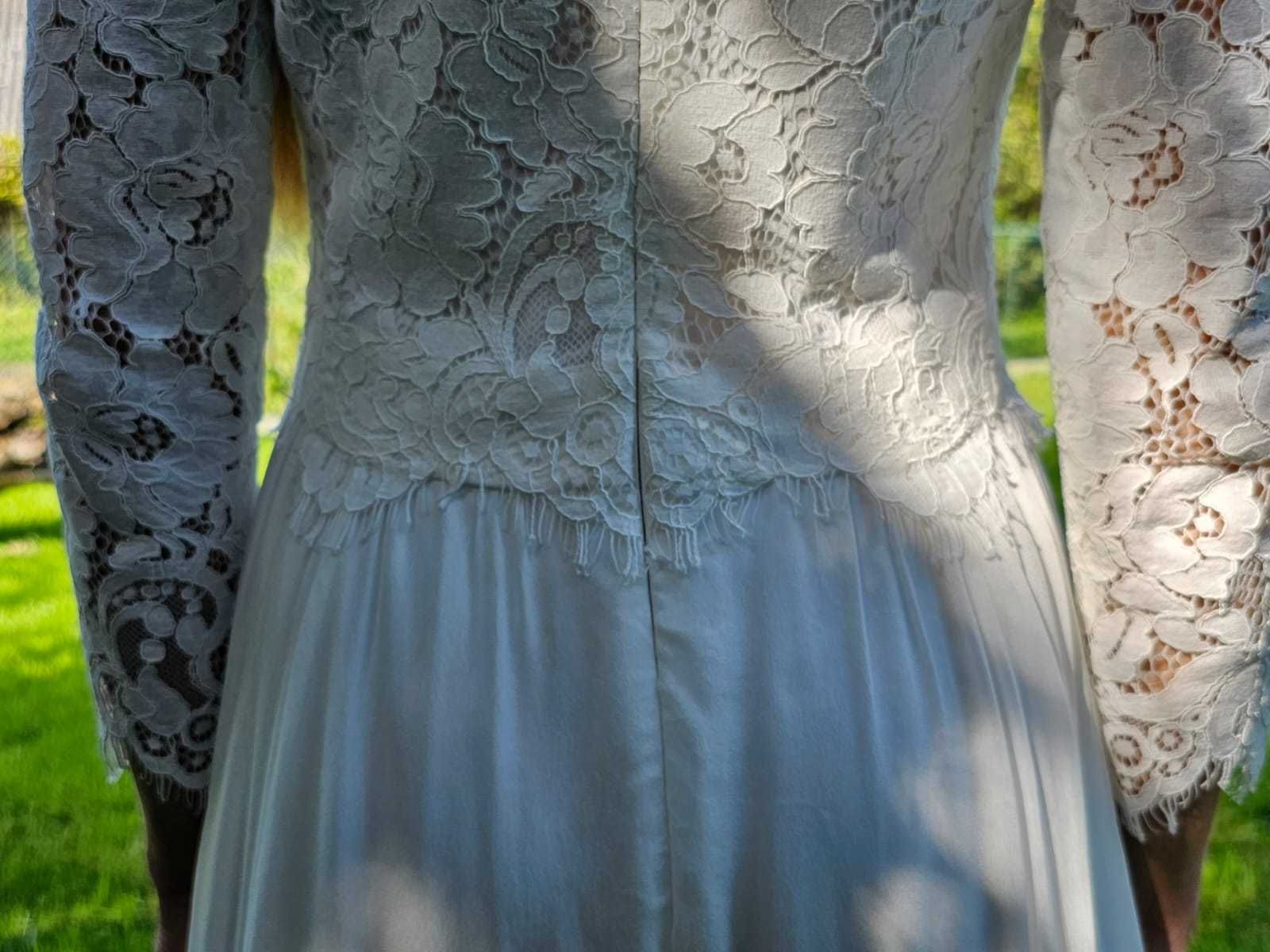 Sukienka ślubna/koktajlowa midi snow white, Ivy&Oak