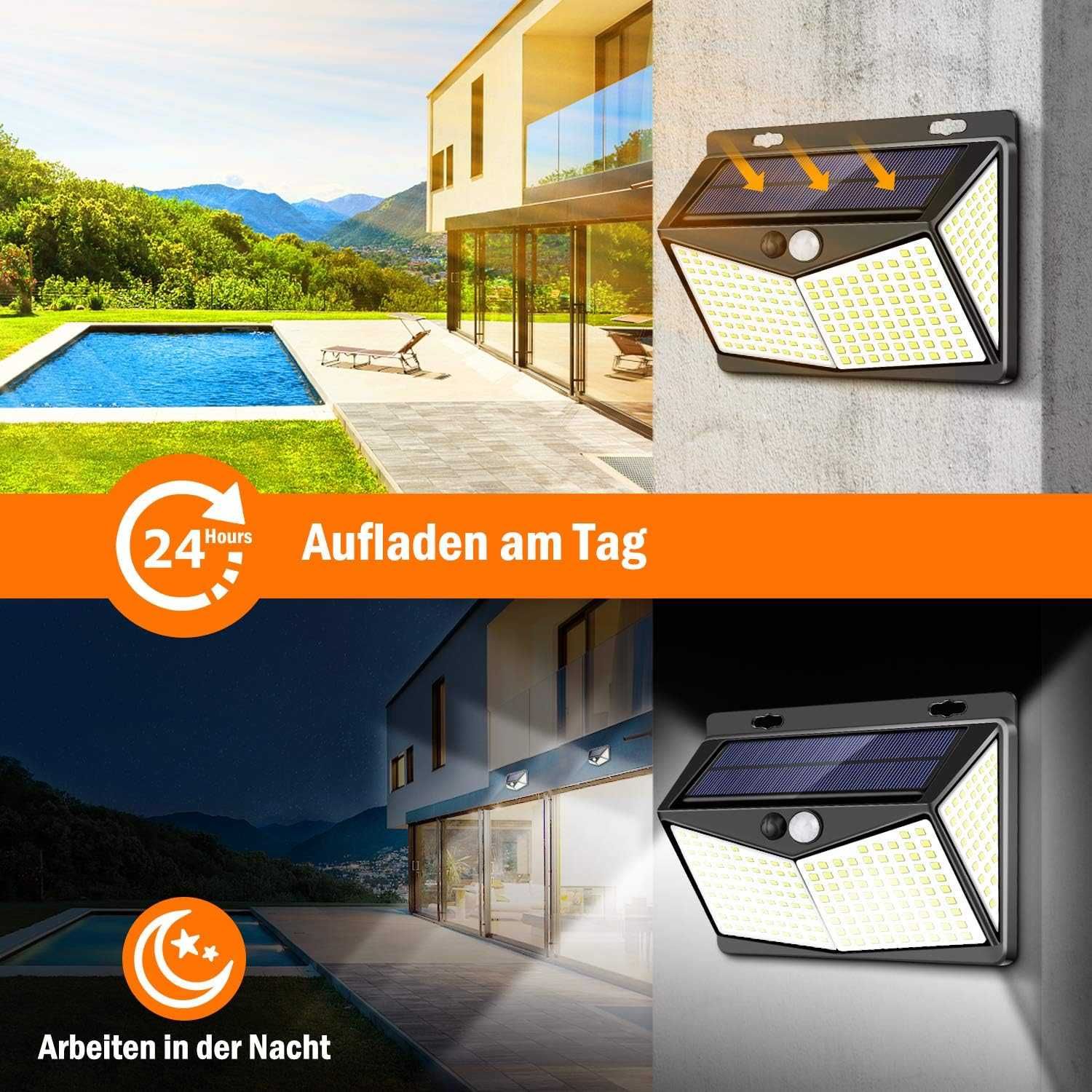 Nowa lampa solarna / solar / lampka / 208 LED / 2szt / MPJ !1414!
