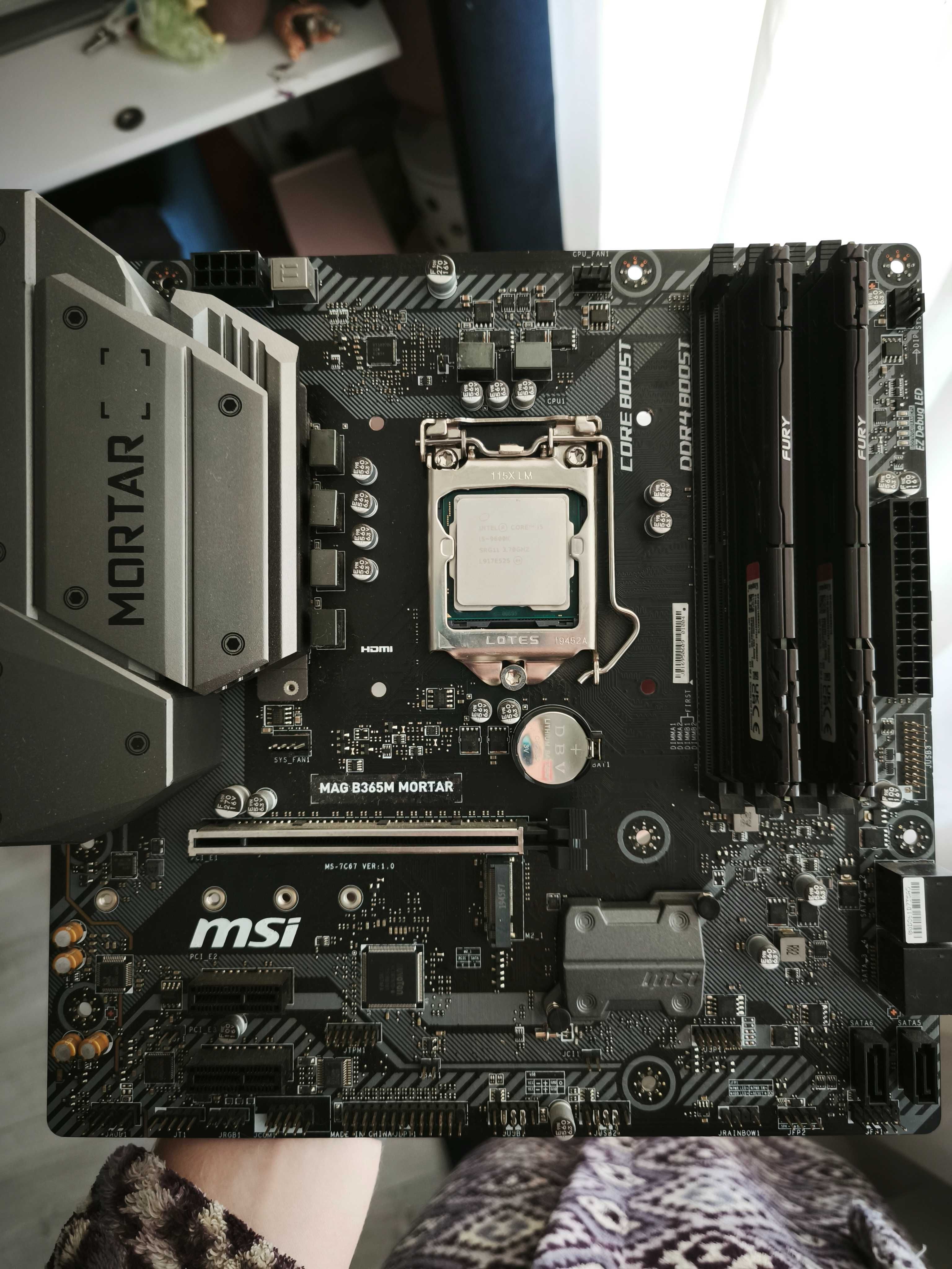 MSI MAG B365M Mortar + i5-9600K + DDR4 16GB