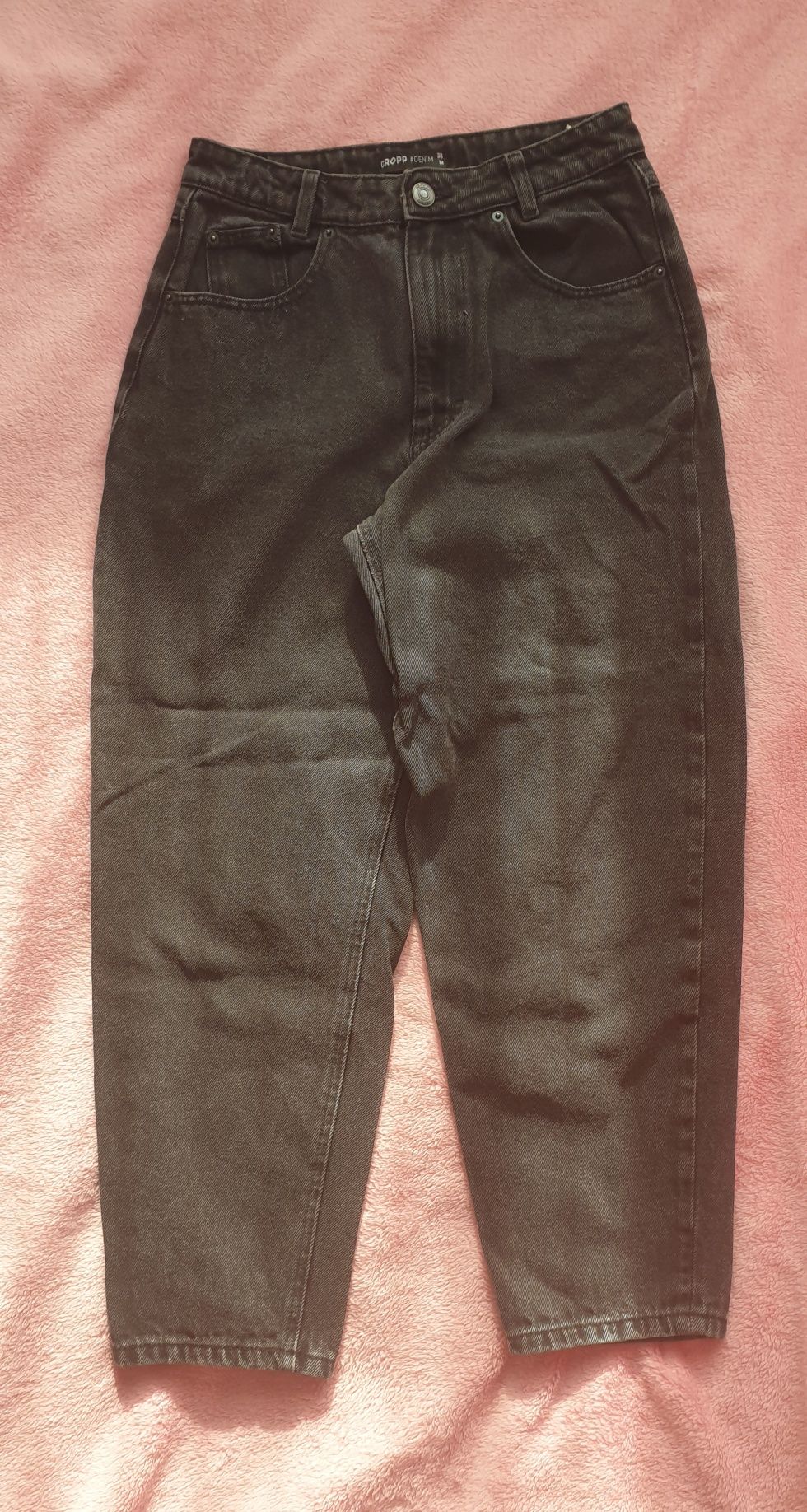 Cropp czarne jeansy slouchy r.38 M