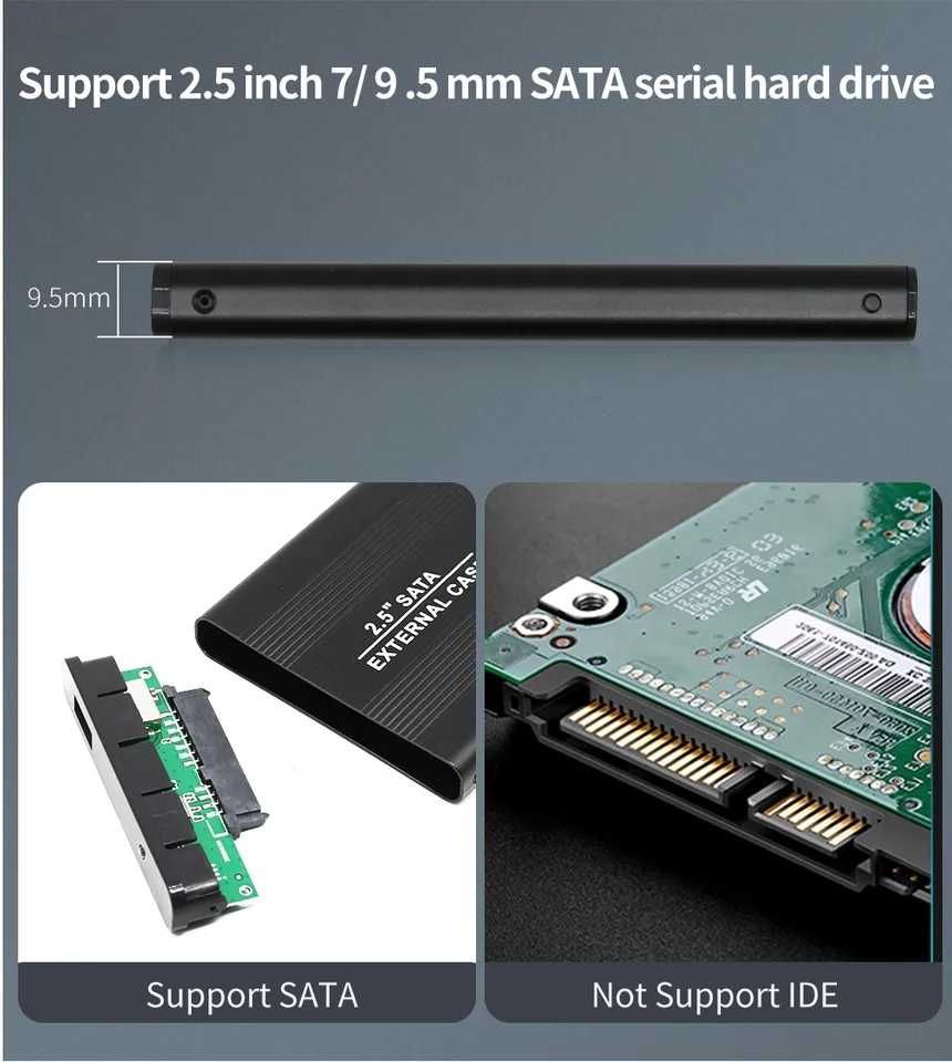 Карман металлический USB 3.0 для 2.5" дисков HDD/SSD