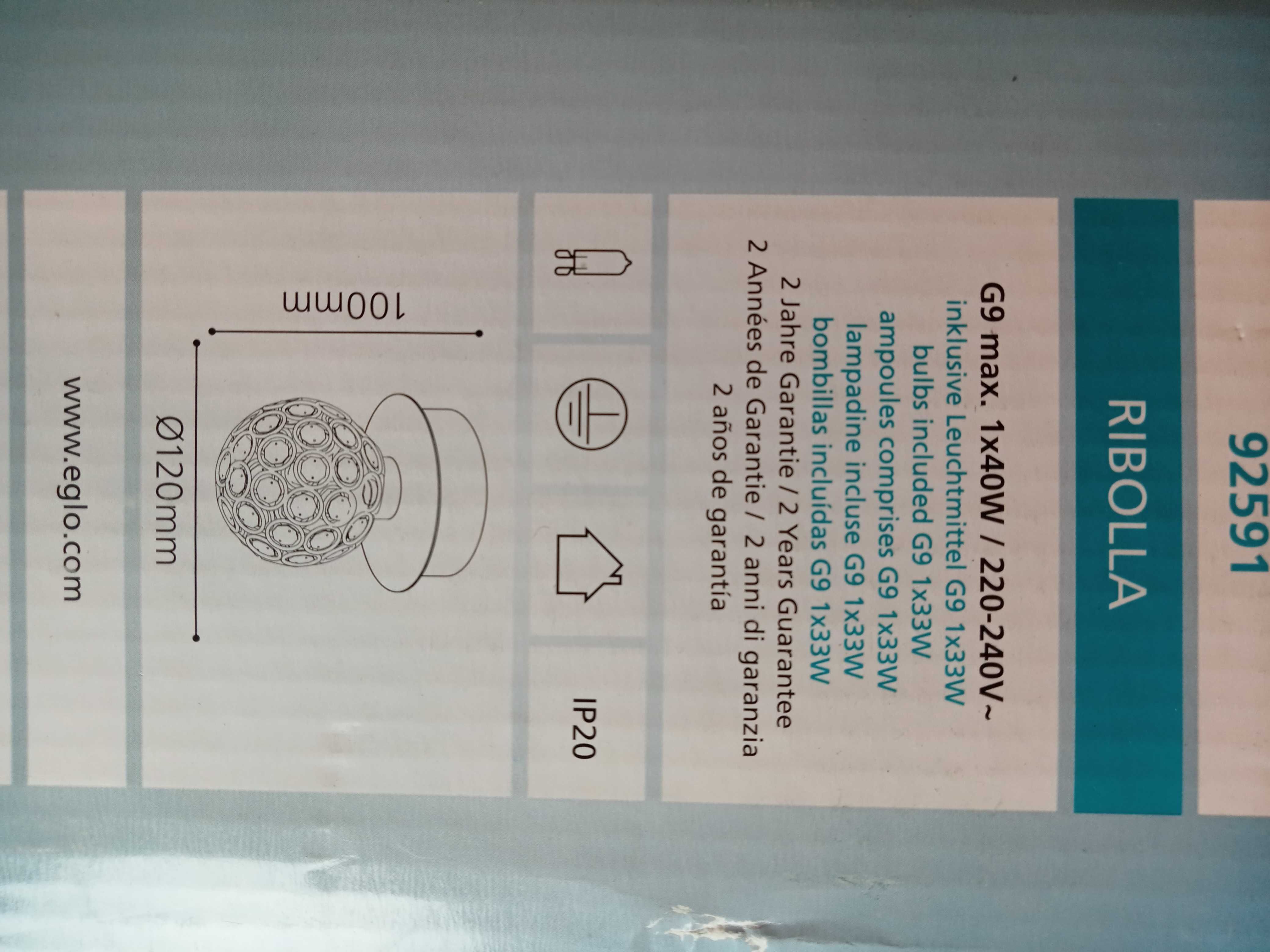 lampa punktowa kryształowa RIBOLLA 92591 EGLO