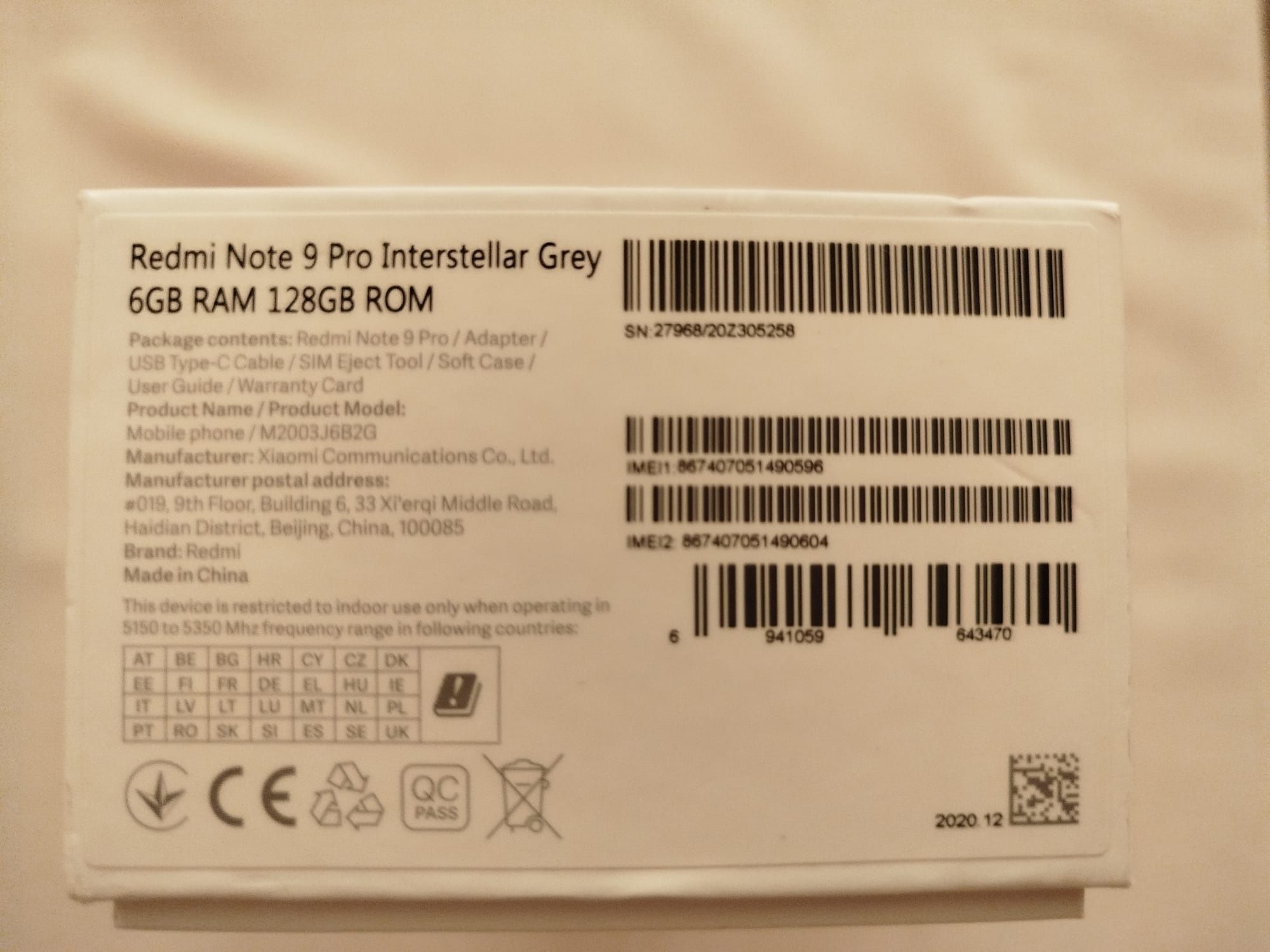 Redmi note 9 pro