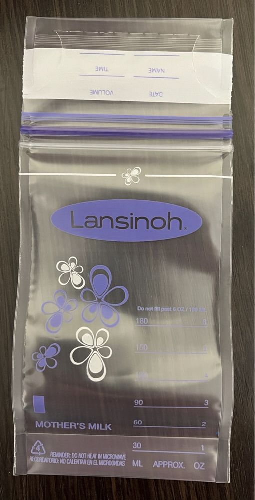 Пакети для грудного молока Lansinoh (США) в наявності 44шт