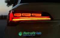 Lampy Audi Q5 FY 80A LIFT OLED konwersja przeróbka lamp tył USA na EU