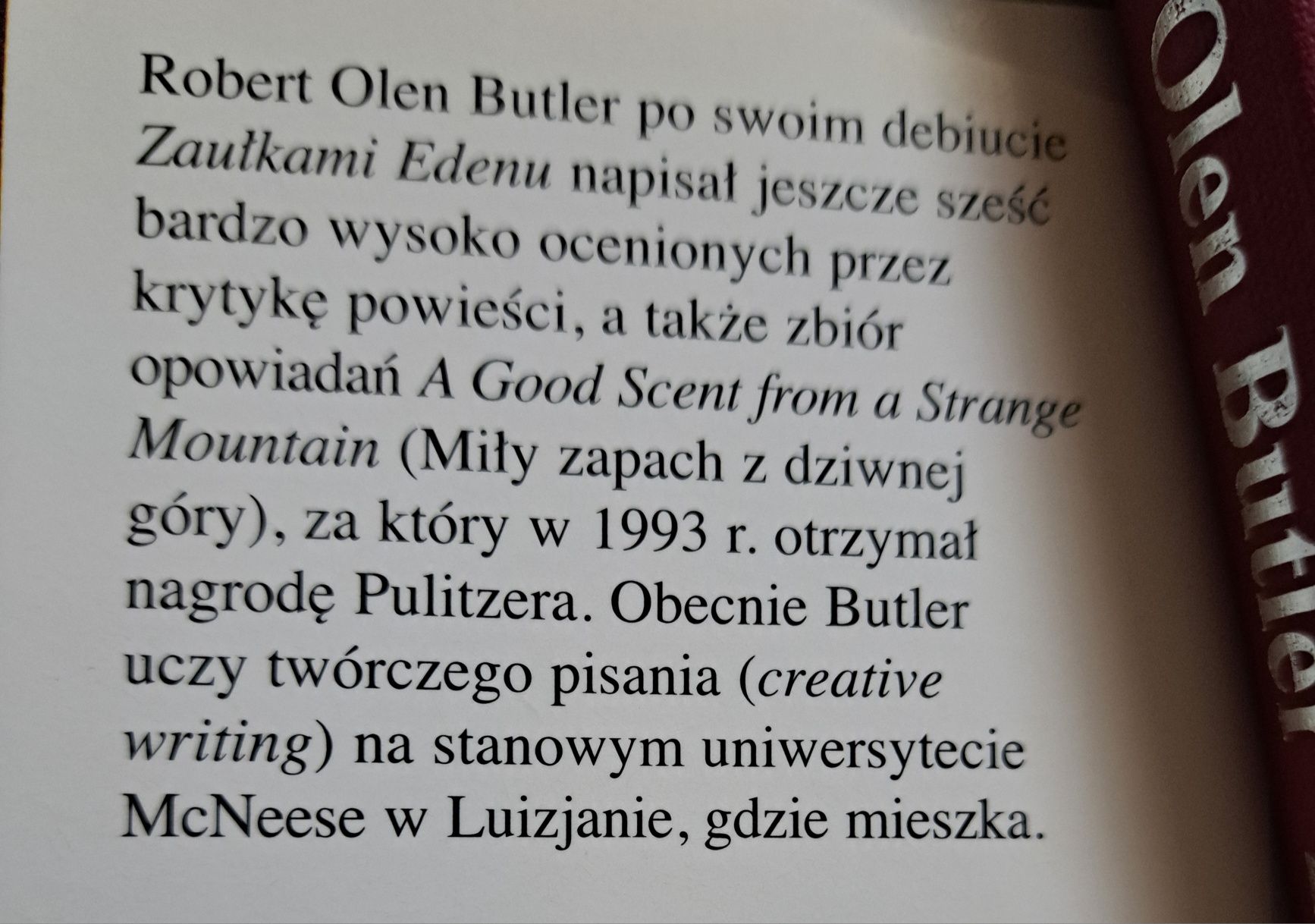 R.O.Butler Zaułki Edenu