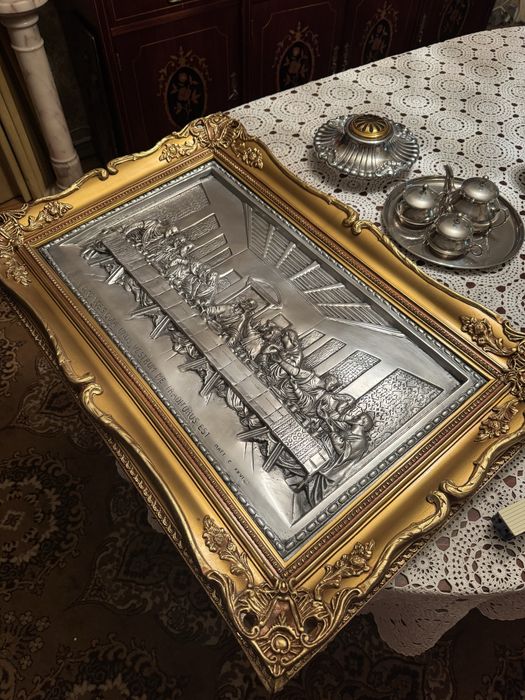 Quadro Ultima Ceia em Prata