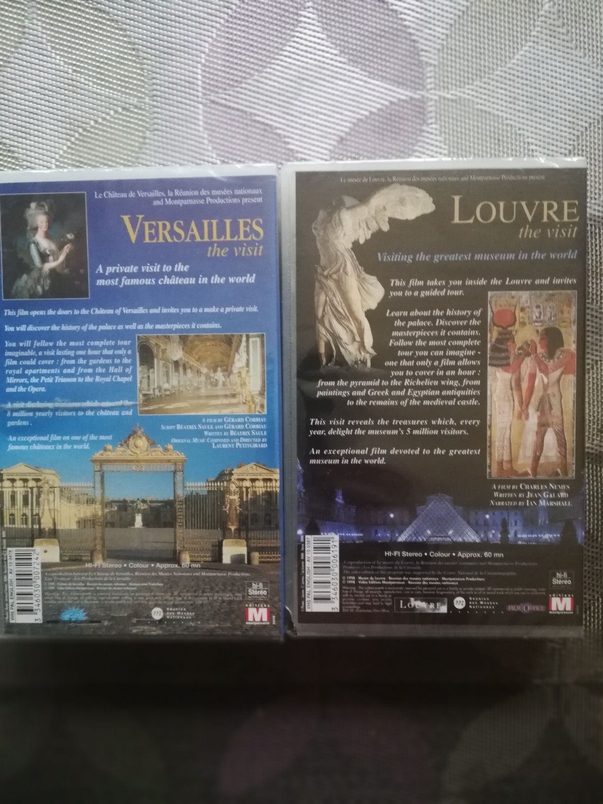 Kasety VHS pal szt.2 Luwr,Wersal