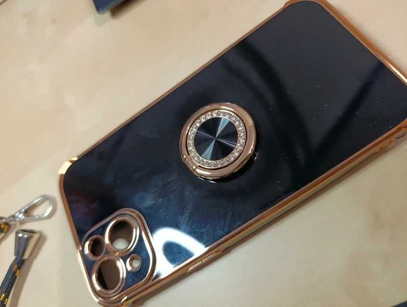 Capa ring holder iPhone 15 plus e cordão