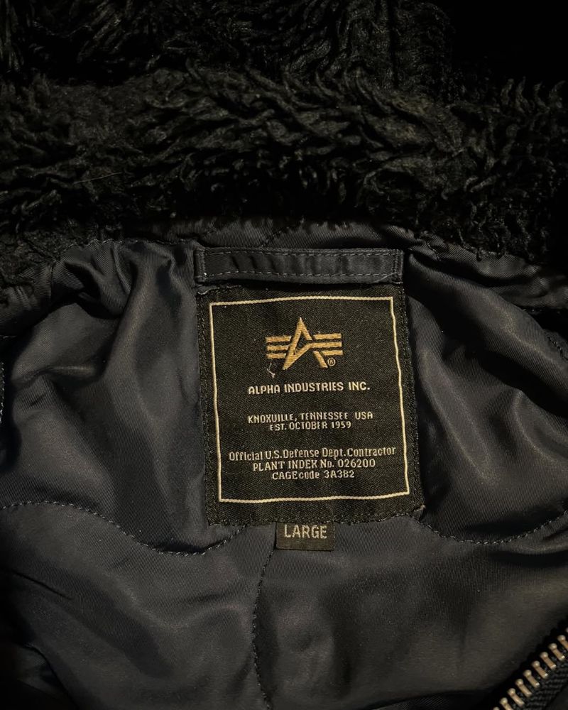 Бомбер Alpha Industries CWU-45 N2-B с капюшоном Alaska swag vintage