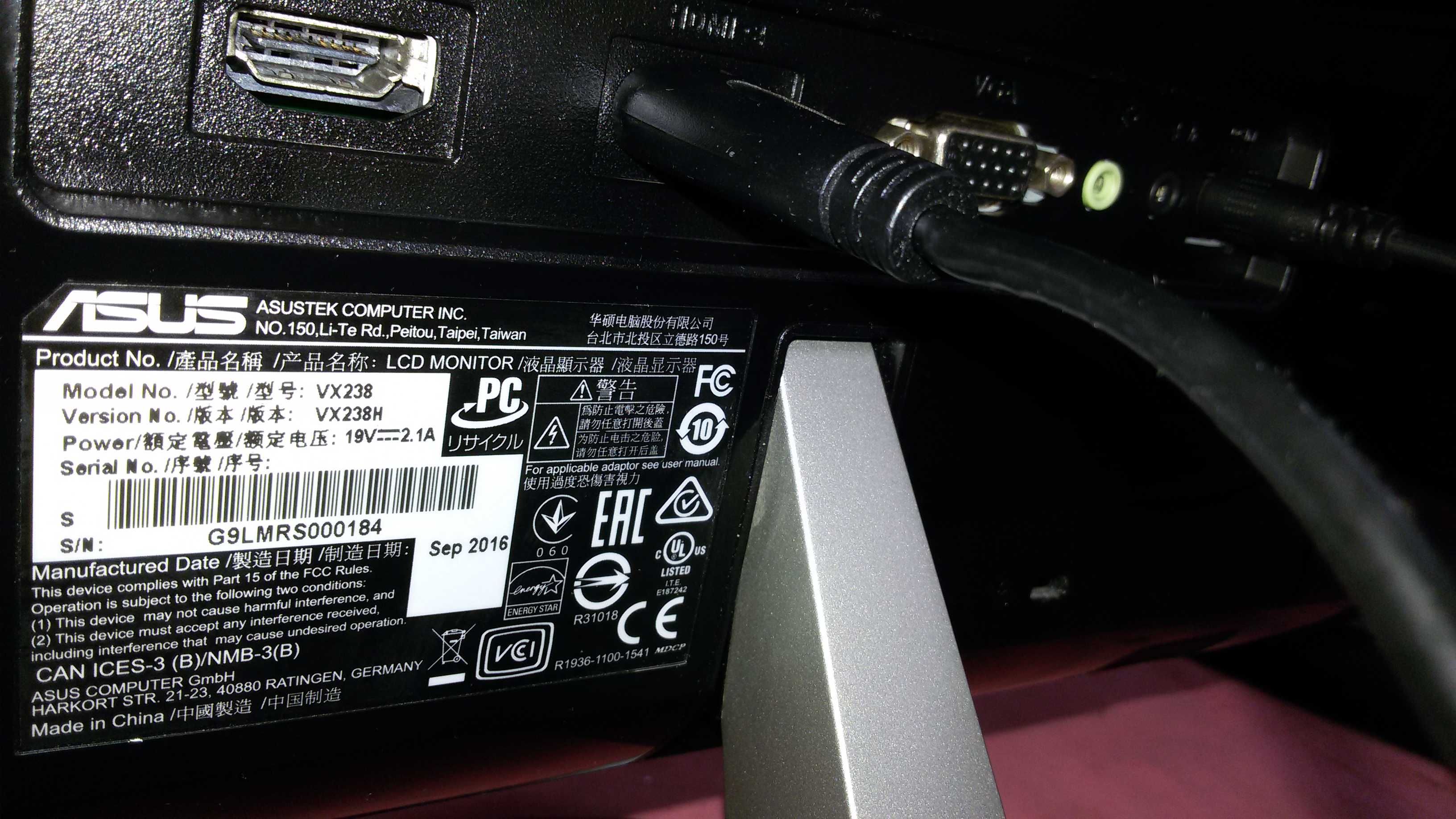 asus vx248h monitor led gaming 24polgadas