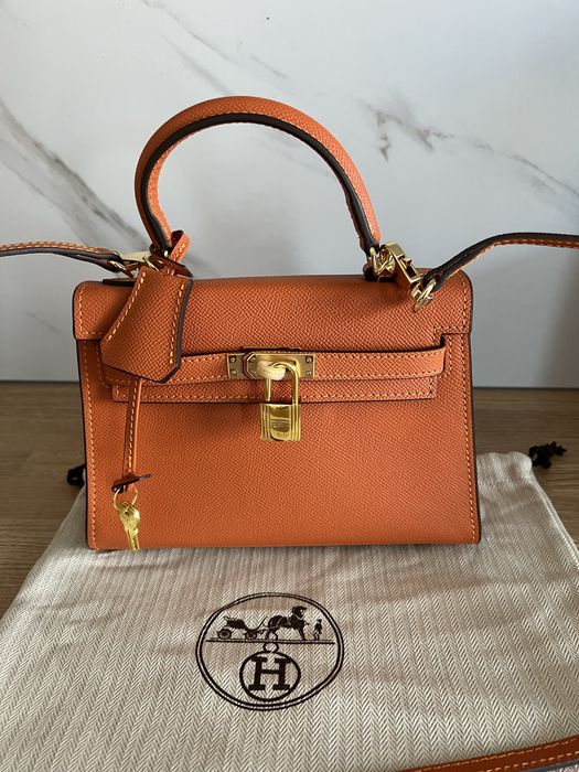 Torebka Hermes Mini Kelly skora naturalna Nowa