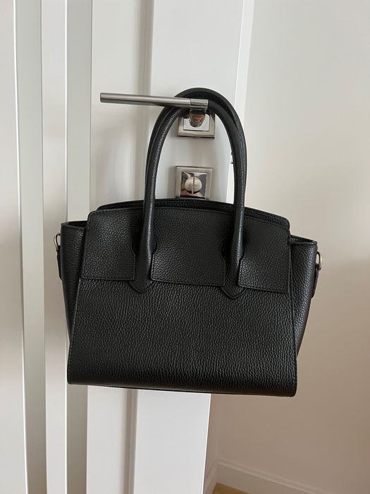 Шкіряна сумка чорна Італія