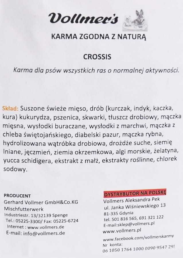 Crossis karma dla psów PROMOCJA 20 KG! + ciastka gratis!