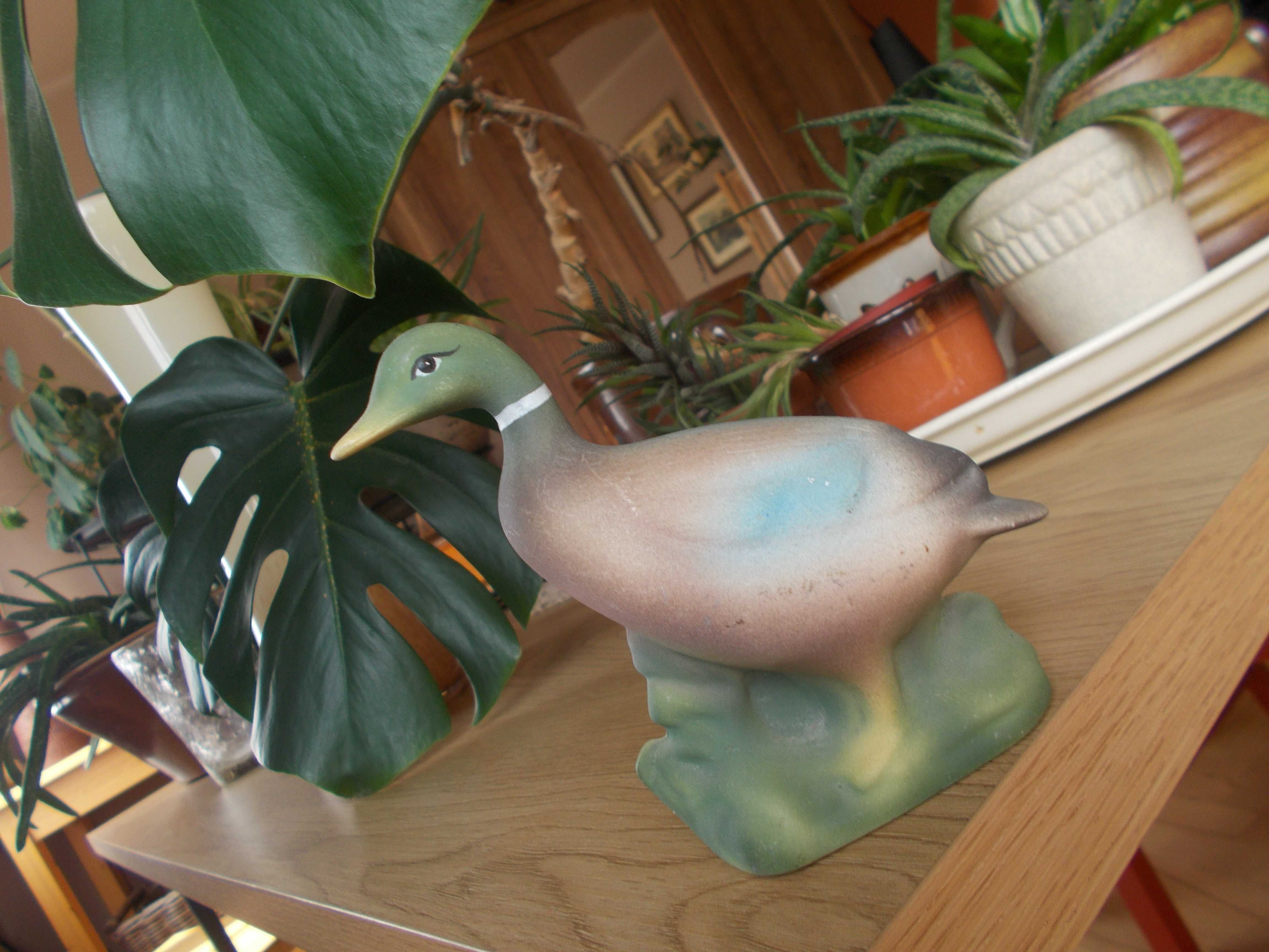 Dekoracyjna figurka ceramiczna vintage - kaczka