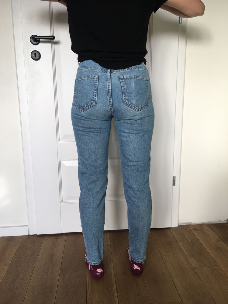 spodnie jeansy Zara Authentic Trafaluc Denimwear niebieskie XS XXS