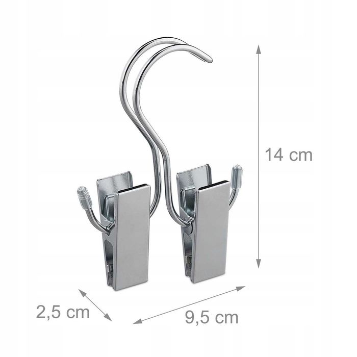 Wieszak wiszący metal Relaxdays srebrny