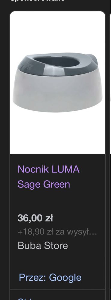 Nocnik Luma dla dziecka