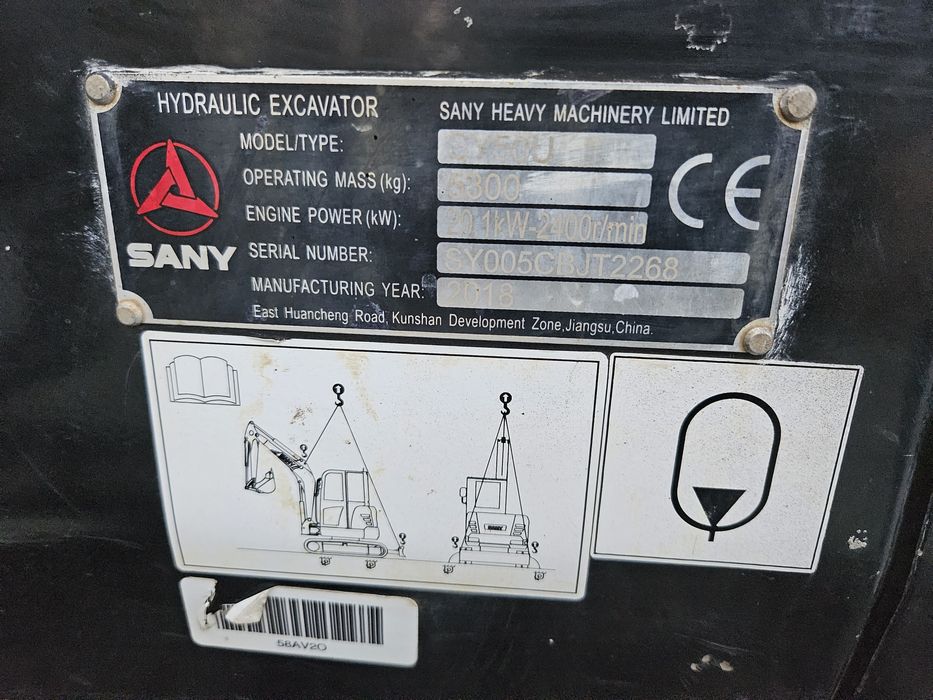 Minikoparka SANY SY50U koparka gąsiennicowa Promocja !!!