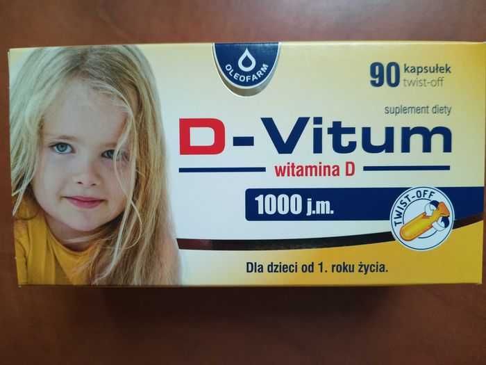 Witamina D3 kapsułki twist off D-Vitum 1000 mg 90 kaps