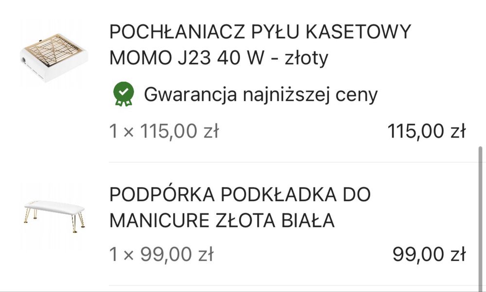 Pochłaniacz pyłu kasetowy MOMO J23 + Podpórka do manicure