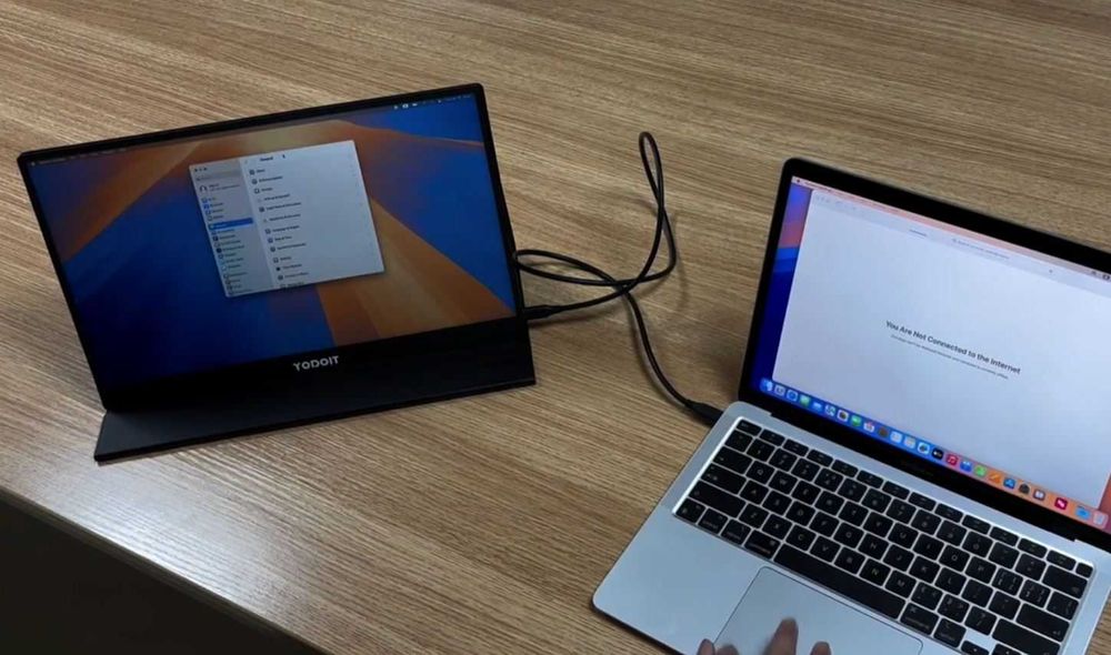 Портативний монітор 15.6" Yodoit Full HD IPS USB C HDMI Динамики