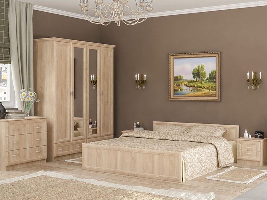 Ліжко та шафа був у використанні