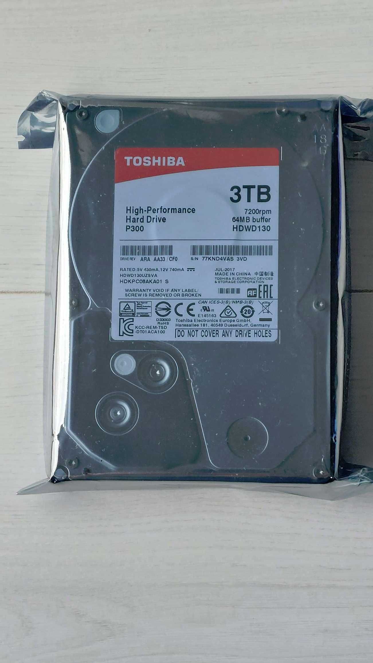 Dysk Twardy HDD TOSHIBA P300 3TB 7200obr 3.5 cala HDWD130UZSVA