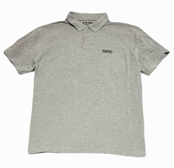 Barbour international поло сірого кольору