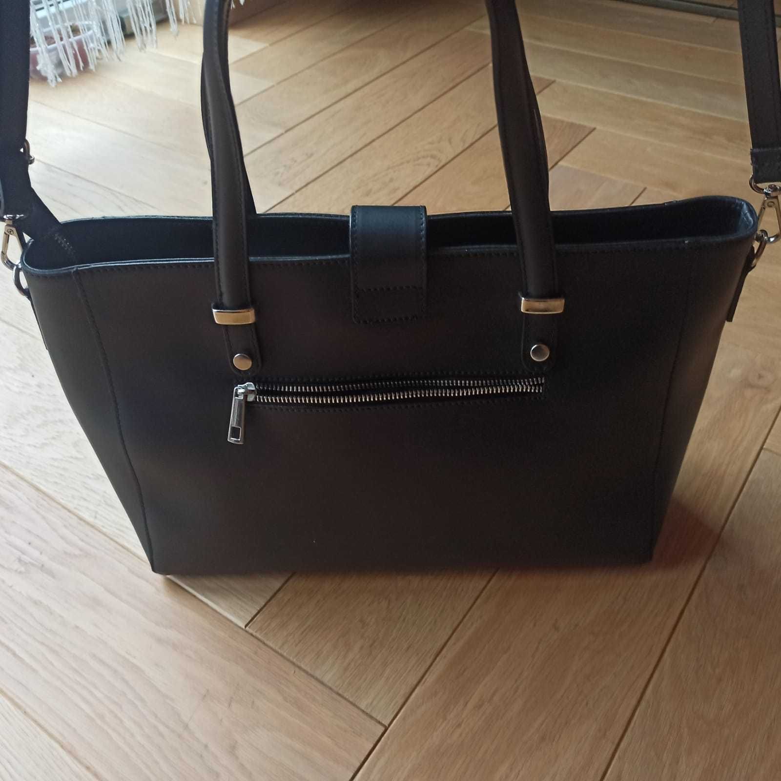 VENEZIA torebka damska czarna, klasyczna, elegancka