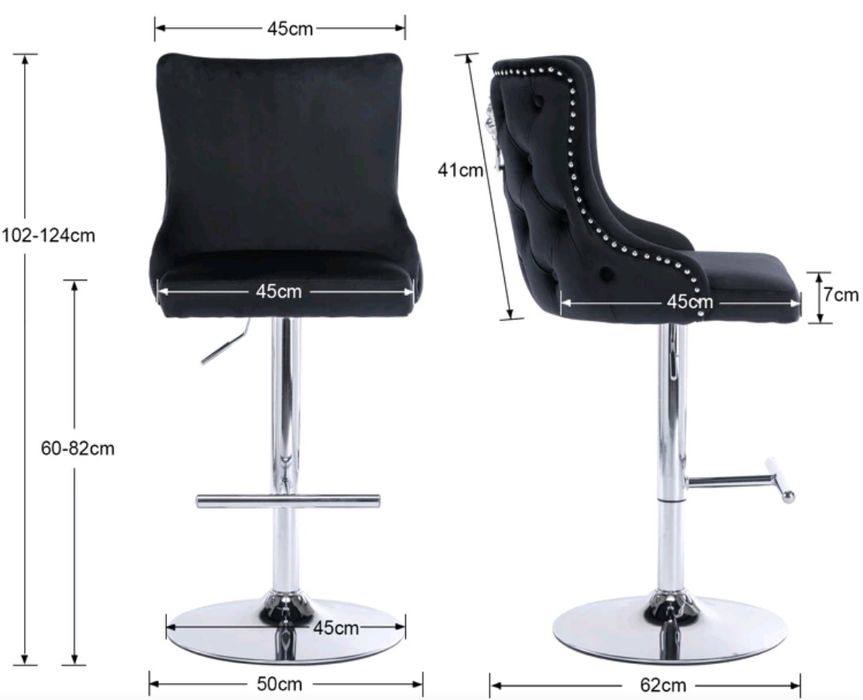 2 stołki barowe, obrotowe /hokery nowe