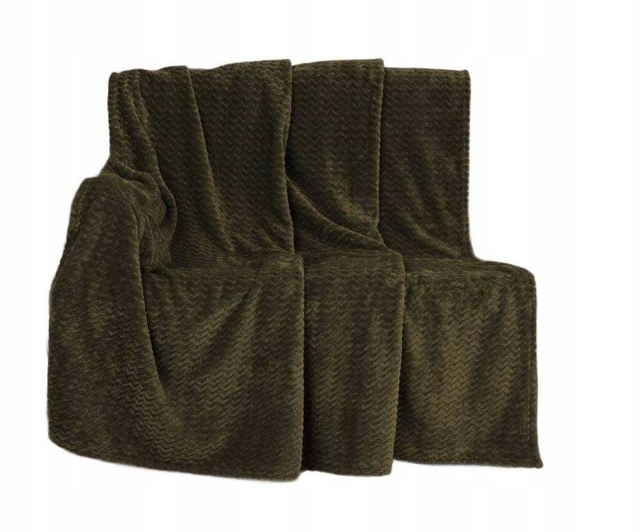Koc 150x200 wzorzysty zielony
