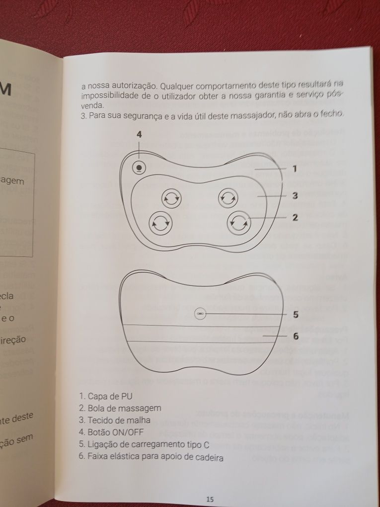 Almofada de massagens